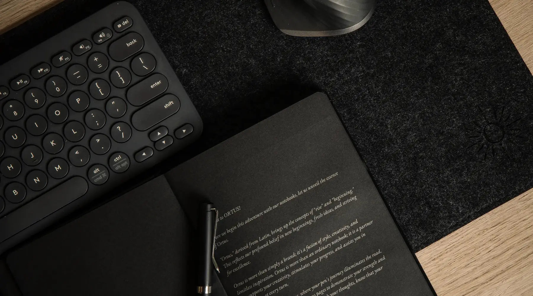 Ortus minimal desk setup