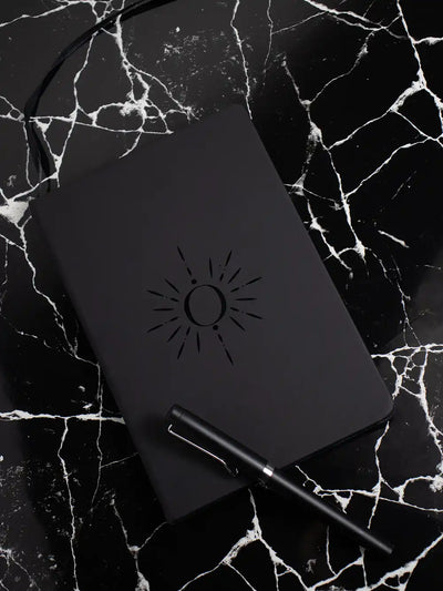 ORTUS Black Notebook Gift Box close up detail